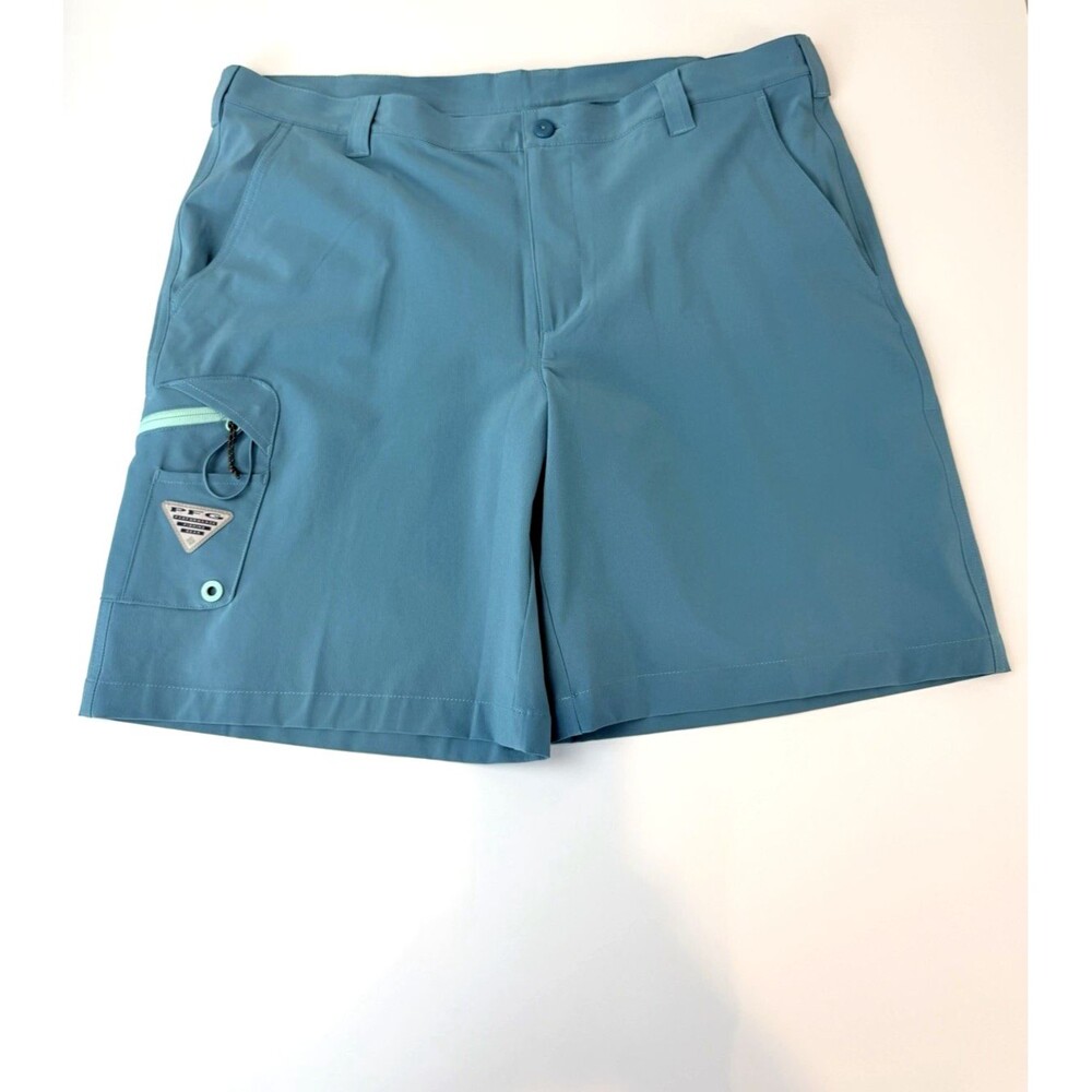 Columbia PFG Omni Shade Fishing Shorts 40 Blue Quick Dry Outdoor